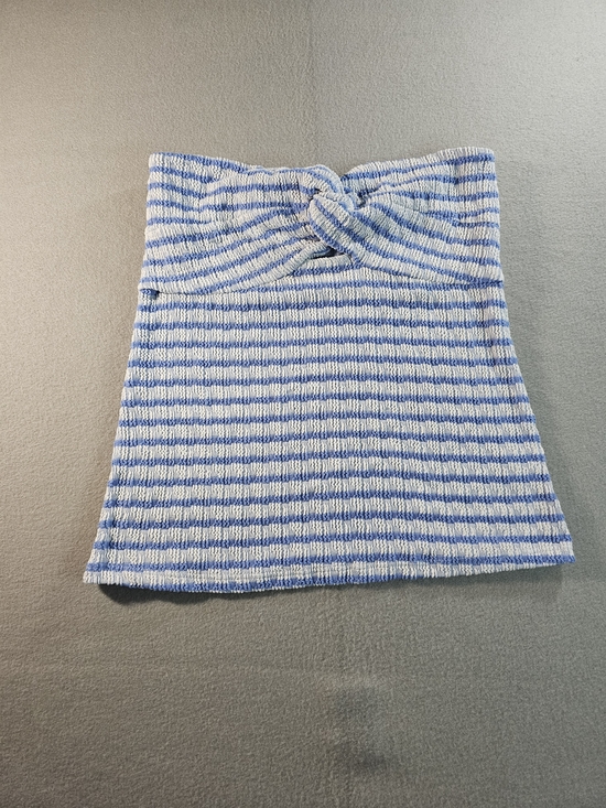 HYFVE Tops - Hyfve Blue & White Striped Twist Front Knit Tube‎ Top Size M